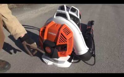 STIHL BR 800 C MAGNUM Backpack Blower with Side Start! In Action!